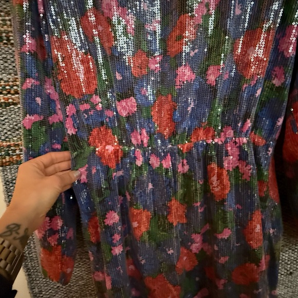Sequin Floral Mini Dress by Wayf - Picture 8 of 9